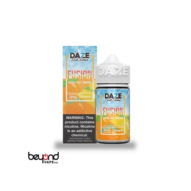 7DAZE SALT Fusion Orange Yuzu Tangerine ICED 30MG 30mL 3000パフ