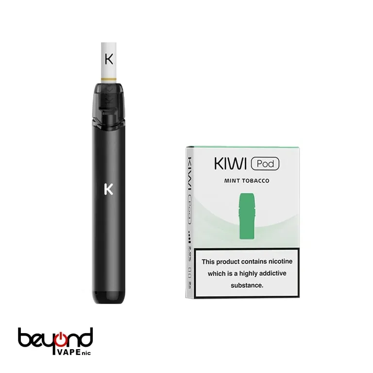 KIWI Black Starter Kit - ミントタバコ付き 40MG 3.4mL 600パフ